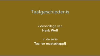 Taalgeschiedenis [upl. by Thgirw]