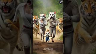 Tigers attach on a Mr Jack family cat cutecat catlover shortvideo poor trending [upl. by Anastassia802]