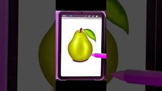 Drawing a realistic pear 🍐 art arttutorial drawingtutorial procreate digitalart [upl. by Fae]