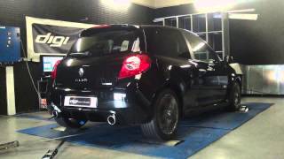 Reprogrammation Moteur  Renault Clio 3 RS 203cv  198cv Dyno Digiservices Paris [upl. by Ahsitel432]