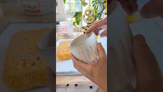 Cleaning up greenware cups ceramic pottery process [upl. by Coppock995]