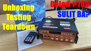 Bluetooth BT198E Stereo Audio Amplifier 300300watts  Unboxing  Testing  Sound Check  Teardown [upl. by Ahsitahs703]