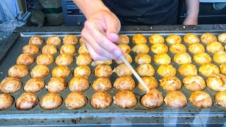 Japanese street food  TAKOYAKI たこ焼き [upl. by Daveta]