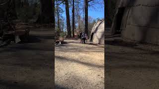 Powhatan Indian Village Jamestown Settlement Virginia USA [upl. by Eecal]