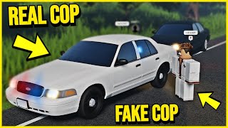 FAKE COP Pulls Over REAL COP  Maple County Roblox [upl. by Land299]