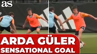 ARDA GÜLER impresses with SENSATIONAL GOAL and peak fitness during REAL MADRIDS TRAINING in CHICAGO [upl. by Ogirdor879]