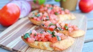 Italian Bruschetta Recipe  GetFitWithLeyla [upl. by Yruam295]