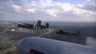 Avro Lancaster from on board the Mosquito HD [upl. by Ozkum]