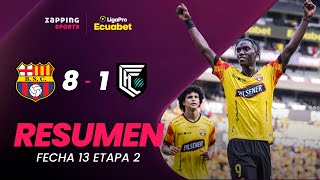 Barcelona SC 8  1 Cumbaya FC Resumen Fecha 13  2da Etapa  LigaPro Ecuabet [upl. by Keldon308]