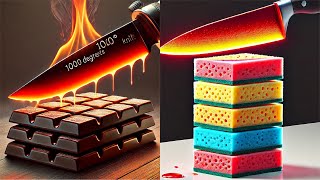 1000°C Glowing Hot Knife vs Chocolate  Epic Melting Experiment [upl. by Garold466]