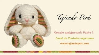 Conejo amigurumi Parte 1 tejiendo el cuerpo y la cabeza [upl. by Charlet]