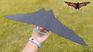 how to make rubber band powered Bat Ornithopter [upl. by Aihsram]