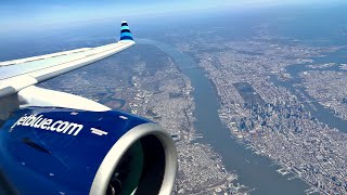 4K – Full Flight – JetBlue Airways – Airbus A220371 – MCIJFK – N3118J – B62222 – IFS Ep 743 [upl. by Hillier]