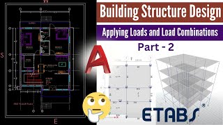 Complete Building Structure Design in ETABS V 21  Applying Loads and Load Combinations  Part  2 [upl. by Bealle]