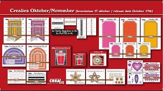 Crealies 22 10 12 new products OctoberNovember [upl. by Ynohtn]