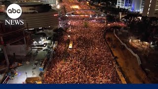 Protests erupt in Israel after 6 hostages killed in Gaza [upl. by Andonis115]