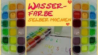 DIY Wasserfarben water colors selber machen  ganz einfache Anleitung [upl. by Brander]