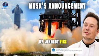 SpaceX just conducted a longduration engine firing to test autogenous pressurization Musk confirms [upl. by Ottilie]