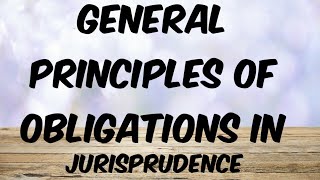 Obligationsmeaning of obligationkinds of obligationgeneral principles of obligation [upl. by Gudrin316]