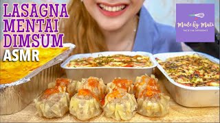 50 Request ASMR LASAGNA amp MENTAI by Made by Muti  ASMR Indonesia [upl. by Yenttihw]