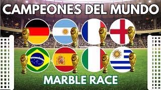 MARBLE RACE CON TODOS LOS PAÍSES CAMPEONES DEL MUNDO [upl. by Besnard]