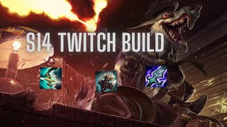 SEASON 14 OP TWITCH BUILD  Patch 141 pro inhouses full game [upl. by Redep]