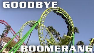 Knotts Berry Farm to Remove Boomerang Roller Coaster [upl. by Ahseit199]