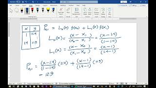 24 Numerical Analysis  Lagrange Interpolating Polynomial examplesmkv [upl. by England]