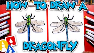 How To Draw A Realistic Dragonfly [upl. by Nirrej]