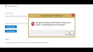 WMVCOREdll missing After windows 10 creators update problem fix2018 [upl. by Hollis795]