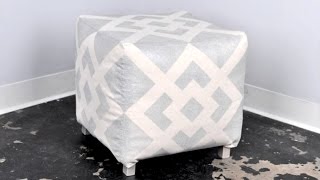 DIY Spray Painted Ottoman Tutorial [upl. by Mathis]