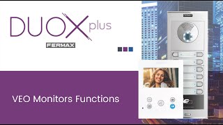 FERMAX  VEO Monitors configuration and functions [upl. by Geldens]