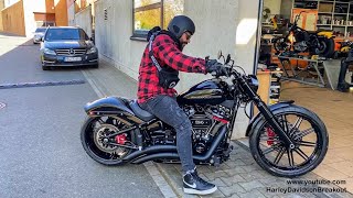 HarleyDavidson Breakout first Ride after Customizing El Shawish from Germany [upl. by Benge]