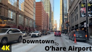 Chicago  Downtown to O’hare Airport  February 19 2022 [upl. by Anail]