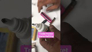 Trodat Pocket Stamp how to refill ink easily trodat trending pocketstamp shortvideo [upl. by Ddot]