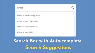 How To Create A Websites Autocomplete Search Box Using HTML CSS amp JavaScript [upl. by Akenet796]