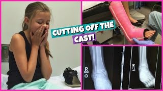 GABRIELLE GETS HER CAST CUT OFF [upl. by Cranford]