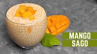 4 Ingredients Mango Sago  Easy Mango Dessert  Mango Tapioca mamagician​ [upl. by Htiderem653]