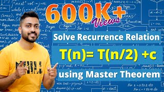 L27 Recurrence Relation  Tn Tn2 c  Master Theorem  Example2  Algorithm [upl. by Lehcim958]