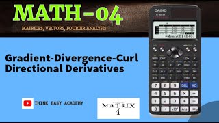 Gradient  Divergence  Curl amp Directional Derivatives [upl. by Goggin631]