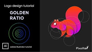 Golden ratio circlesGolden circle logo design  tutorialadobe illustrator [upl. by Aneeled929]