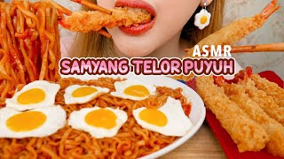 ASMR SAMYANG TELUR PUYUH UDANG CRISPY  ASMR Indonesia [upl. by Ajna647]