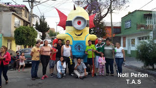 Quema De Judas minion  En El Pueblo Del Peñon De Los Baños CDMX 2024 [upl. by Rafa]