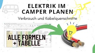 Kabelquerschnitt berechnen  Elektrik im Camper 25 [upl. by Codd]