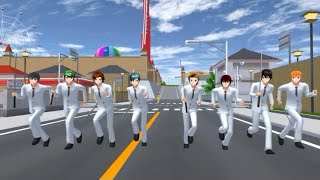 SAKURA school simulator movie white Yakuza vs Red Yakuza Experiment [upl. by Rudy]