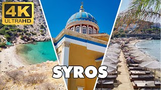 SYROS Island  Greece 🇬🇷  Best Beaches and Places  Travel Guide 4K UHD [upl. by Drawyah]