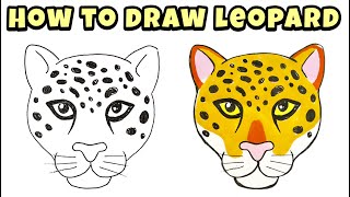 How to Draw Leopard in Minutes – Colorful StepbyStep Instruction for All Ages [upl. by True]