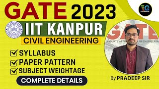 GATE 2023 Exam Pattern amp Syllabus  IIT Kanpur  Official Updates By IIT Kanpur  With PRADEEP SIR [upl. by Danziger]