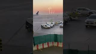 Sunrise 🌅 Riyadh Airport Saudi Arabia 🇸🇦 aviation aircraftlandings [upl. by Ellennod345]