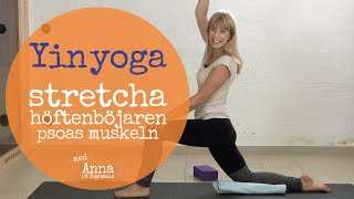 Yogapass 20 min stretcha psoas muskeln med yinyoga [upl. by Slemmer]